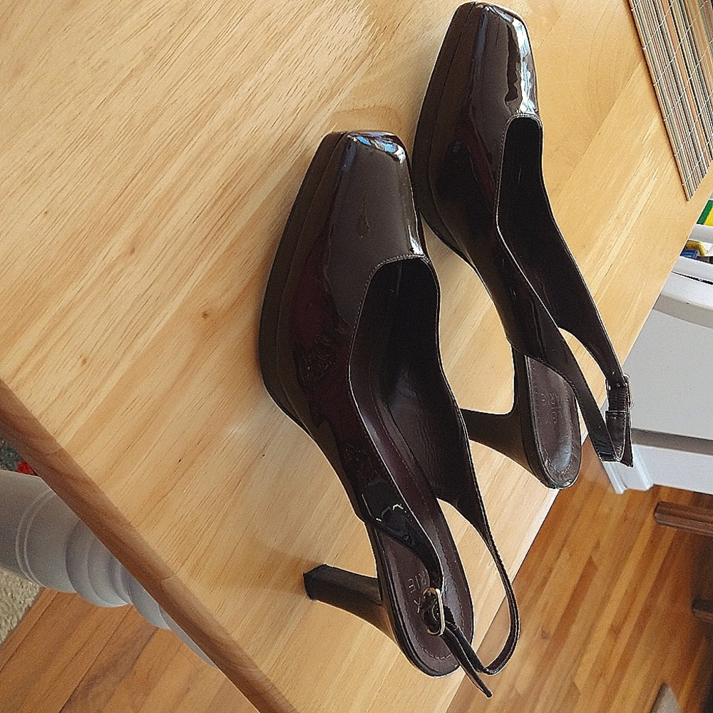 Patent Leather Slingback Pumps